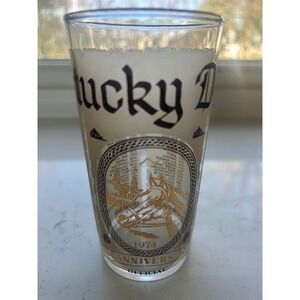 Vintage 1974 Kentucky Derby 100th Anniversary Glass Secretariat Churchill Downs